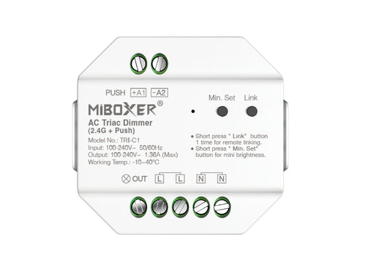 AC Triac Dimmer (2.4G+Taster) 230V/AC Phasenabschnitt MiBoxer