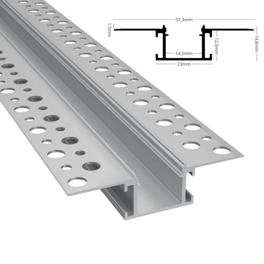 Einbau Profil TROCKENBAU-14 Einputz Rigips ALU Leiste Led Streifen + Abdeckung