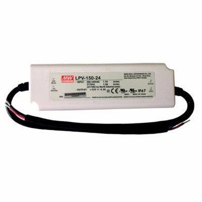 LED Trafo Netzteil 151W 6,3A 24V wasserfest MEANWELL (LPV-150-24) IP67 Meanwell