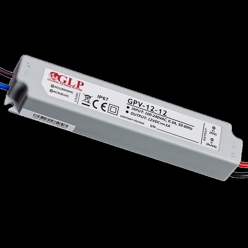 LED Trafo | Schaltnetzteil 12V 12W 1A wasserfest Netzteil PFC (GPV-12-12) IP67