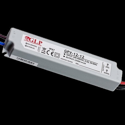 LED Trafo | Schaltnetzteil 12V 12W 1A wasserfest Netzteil PFC (GPV-12-12) IP67