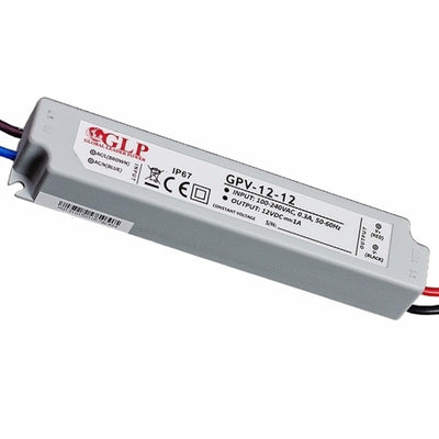 LED Trafo | Schaltnetzteil 12V 12W 1A wasserfest Netzteil PFC (GPV-12-12) IP67