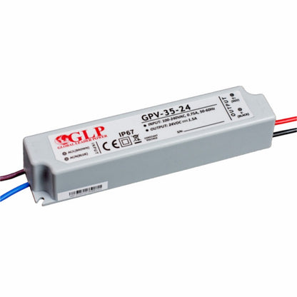 LED Trafo | Netzteil 24V 36W 1,5A wasserfest (GPV-35-24E) outdoor Garten IP67