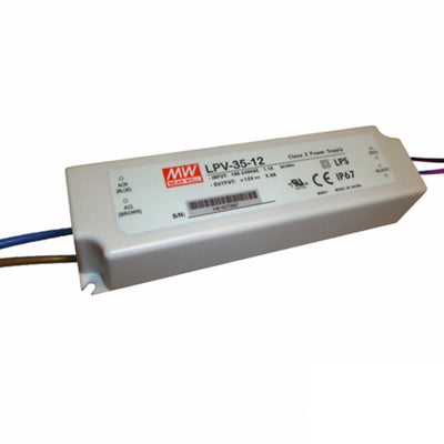 LED Trafo Netzteil 36W 1A 36V wasserfest MEAN WELL (LPV-35-36) IP67 Meanwell