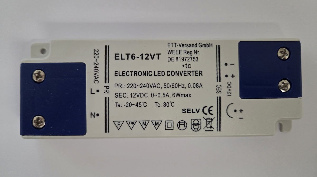 LED Netzteil / Trafo mini Slim Line 12V 6W 0,5A MM
