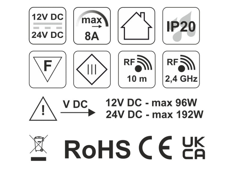 SMART System UFO Touch-Schalter mit Dimmer weiß