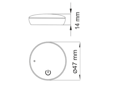 SMART System UFO Touch-Schalter mit Dimmer schwarz