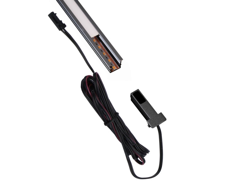 VELA LED-Leuchte FREE CUT 2 m – Graphit, 12V, 12W/m, 4000K, opale Abdeckung