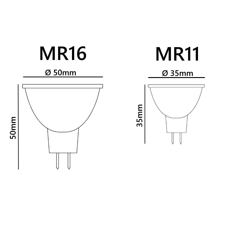 10x MR16/GU5.3 Halogen Strahler Spot 36° 12V 20W 35W 50W Reflektor Leuchtmittel