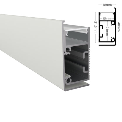 ALU Profil Wand Leiste WALL-LINE Schiene in weiß für Led Streifen 1m | 2m Länge