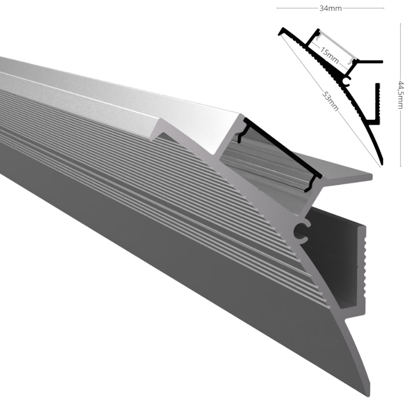 ALU Profil Wand Leiste Schiene WALLE-15 für Led Streifen indirekt 1m 2m Einputz