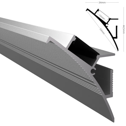 ALU Profil Wand Leiste Schiene WALLE-15 für Led Streifen indirekt 1m 2m Einputz