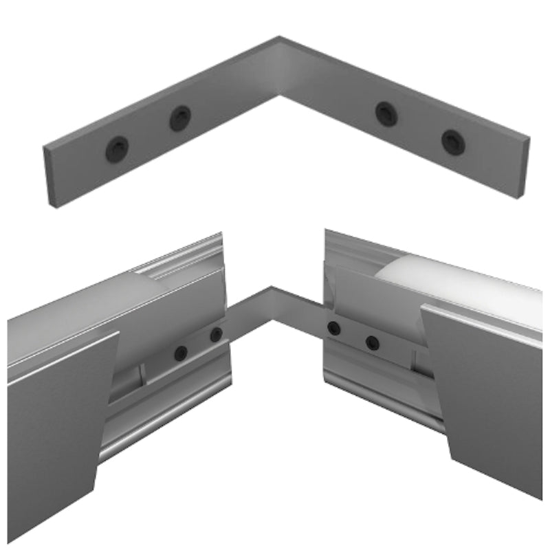ALU Profil Wand Leiste | Schiene WALL in silber für Led Streifen 1m | 2m Aufbau