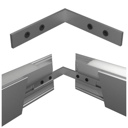 ALU Profil Wand Leiste | Schiene WALL in silber für Led Streifen 1m | 2m Aufbau