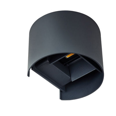 LED Wandleuchte rund anthrazit mit einstellbaren Winkel 7W 380Lm weiß (4000K)
