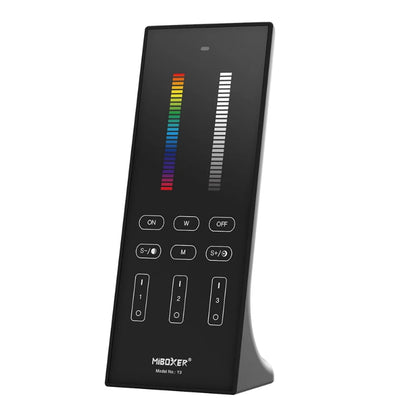 3in1 LED Funk-Fernbedienung 2,4 GHz RGB RGBW RGB+CCT 3-Zonen Touch schwarz