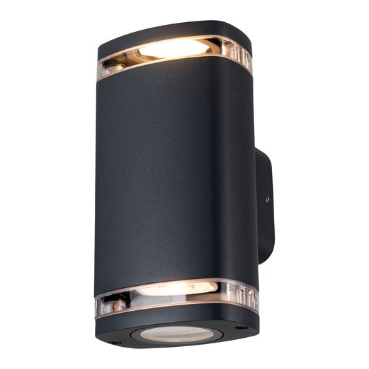 Wandlampe | Wandleuchte ZEVI 2 Schwarz IP54 GU10
