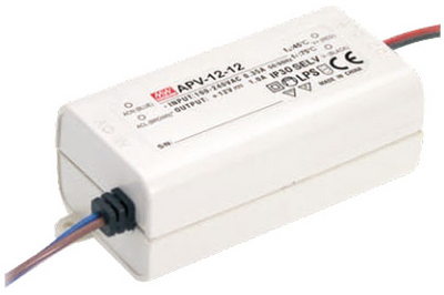 LED Trafo Netzteil 12V/DC 12W 1A MEAN WELL (APV-12-12) MW Power Supply Meanwell