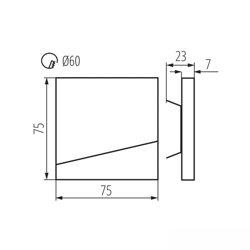 Design Wandlampe / Treppenleuchte SEORA LED B NW schwarz 12V DC 0,8W pur weiß