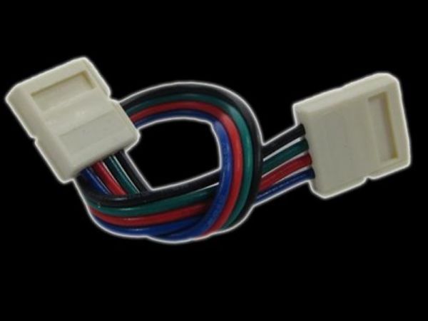 4 Pin Klapp Verbinder 12cm Kabel 2 RGB/LED Streifen/Stripes 10mm ohne löte