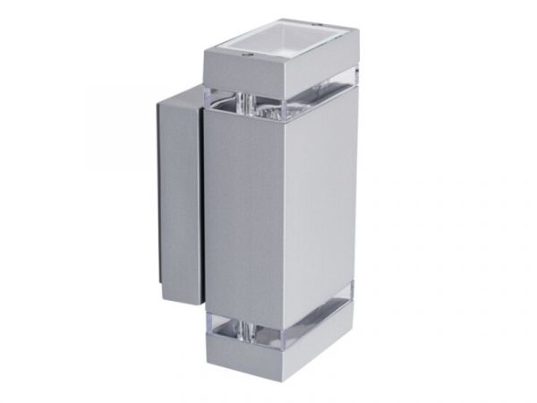 Wandlampe | Wandleuchte ZEW Eckig Grau IP44 GU10 230V