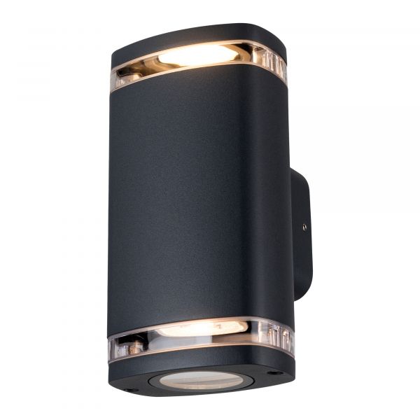 Wandlampe | Wandleuchte ZEVI 2 Schwarz IP54 GU10