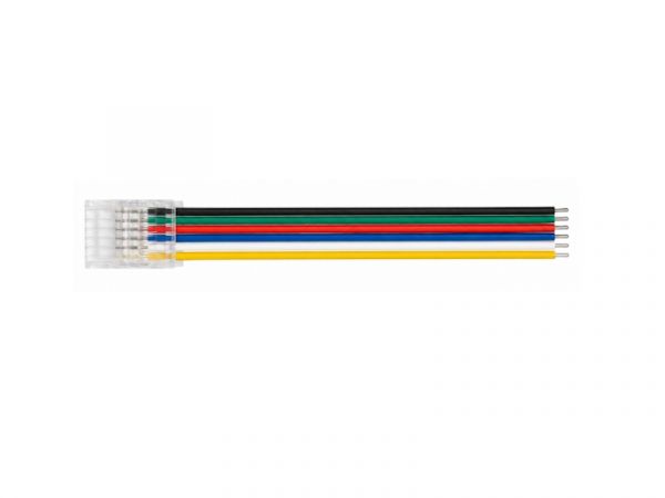 Steckverbinder Anschluss mit 15cm Kabel für 12mm SMD RGBWW-Streifen