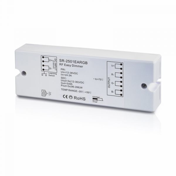 Funk RGB-LED Empfänger (SR-2501EA-RGB) RF Sender 12-36V/DC 3x8A