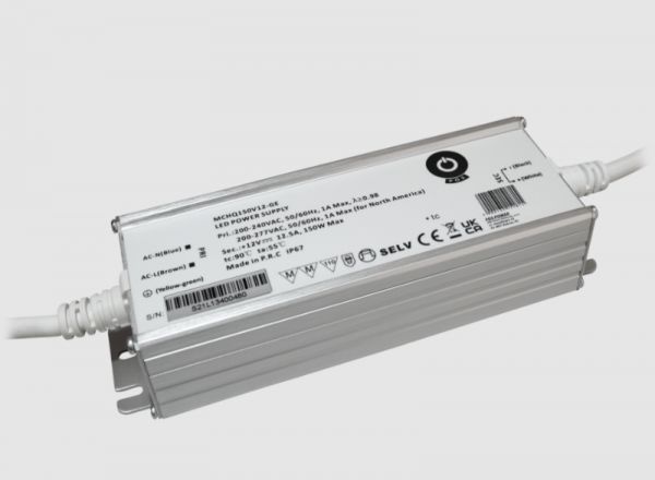 LED Trafo Netzteil aktive PFC Funktion 12V 150W 12,5A MM (MCHQ150V12-GE) IP67