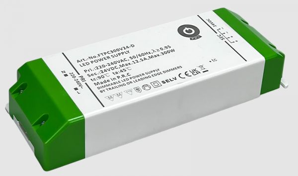 LED Trafo dimmbar 24V/DC 300W 12,5A (FTPC300V24-D)MM PWM