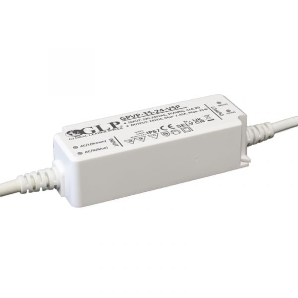 LED Trafo SMD Netzteil 35W 1,45A 24V wasserfest GLP (GPVP-35-24-VSP) IP67