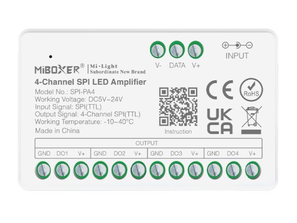 4-Kanal SPI LED-Signalverstärker für digitale LED-Streifen Amplifier MiBoxer