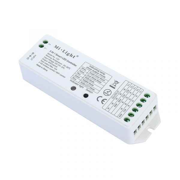 5in1 Funk Dimmer RGB CCT Empfänger / Steuerung RGBW CCT LEDs 12-24V 15A Miboxer