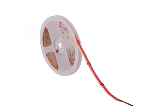 5m COB LED Streifen Rot 24V 10,5W/M 190Lm 480 x SMDs/m | IP65