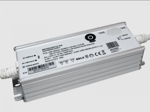 LED Trafo Netzteil aktive PFC Funktion 12V 150W 12,5A MM (MCHQ150V12-GA) IP65
