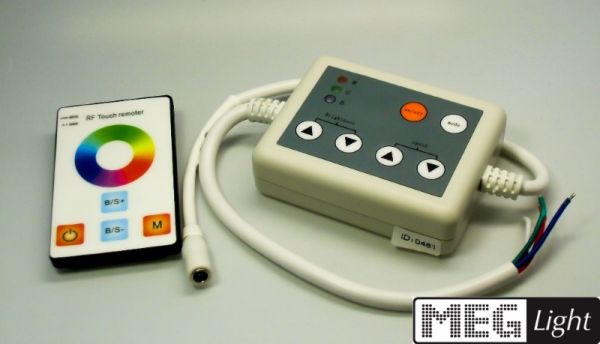 Funk RGB Controller mit Mini Touch Fernbedienung max. 12V 144W / 24V 288W