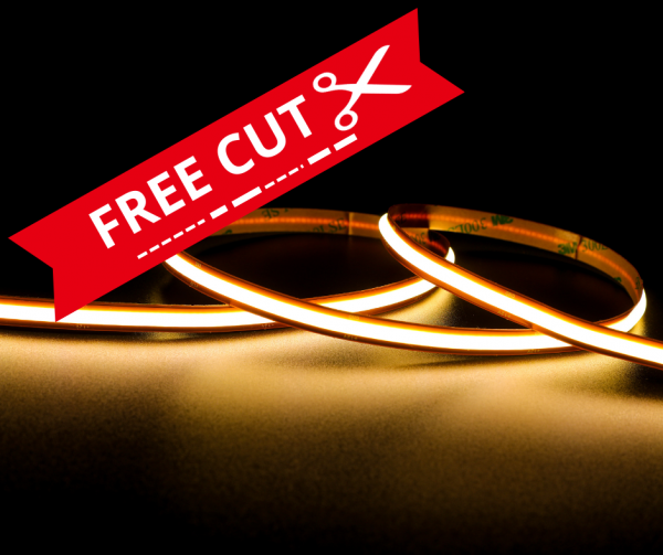 1m free-cutting COB Streifen 12V 13W 1170Lm 528xLEDs/m RA90 warm weiß 3000K IP20
