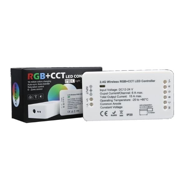 Zigbee RGB+CCT Controller / Steuergerät LEDs 12-24V/DC 15A Alexa Hue kompatibel
