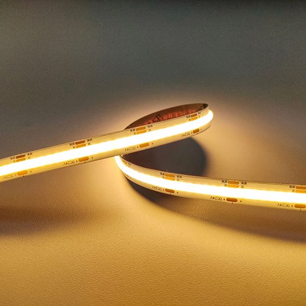1m COB LED Streifen 24V 6W 600Lm 320x SMDs/m RA90 warm weiß (2700K) IP66