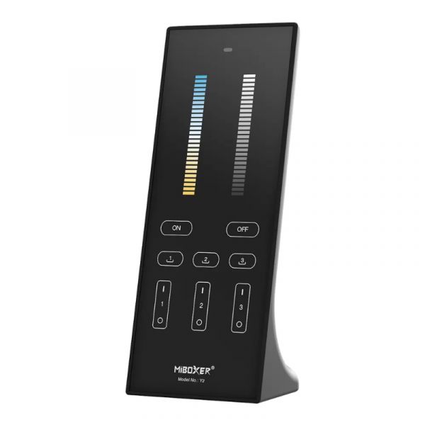 2in1 LED Funk-Fernbedienung 2,4Ghz CCT & Single Color 3-Zonen 3-Szenen schwarz