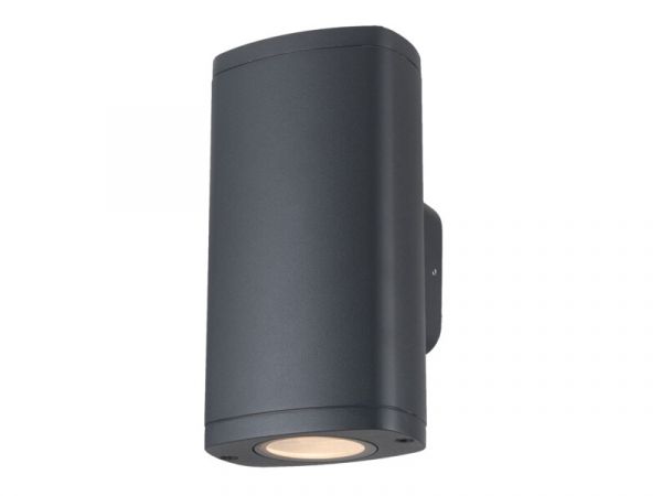 Wandlampe | Wandleuchte ZEVI2 EL IP54 Grau GU10
