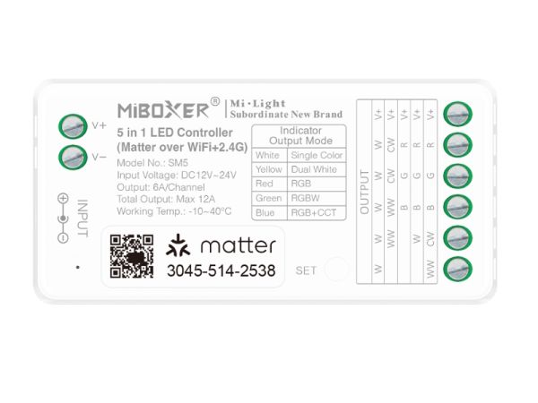 5in1 LED-Controller Matter Over WiFi+2.4GHz MiBoxer