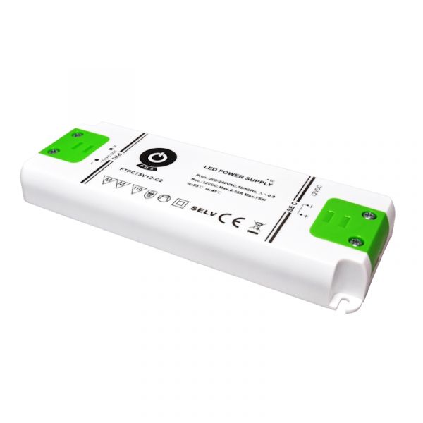 LED Trafo 12V 75W 6,25A PFC DC Schaltnetzteil Slim Line (FTPC75V12-C2) MM Möbel