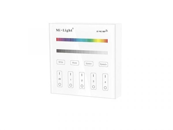2in1 Wandsteuerung 4-Zonen RGB/RGBW Panel Fernbedienung weiß Miboxer