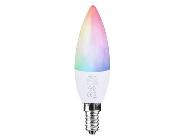 E14 RGB+CCT LED-Kerzenlampe 4W, CCT 2700-6500K, dimmbar, Miboxer
