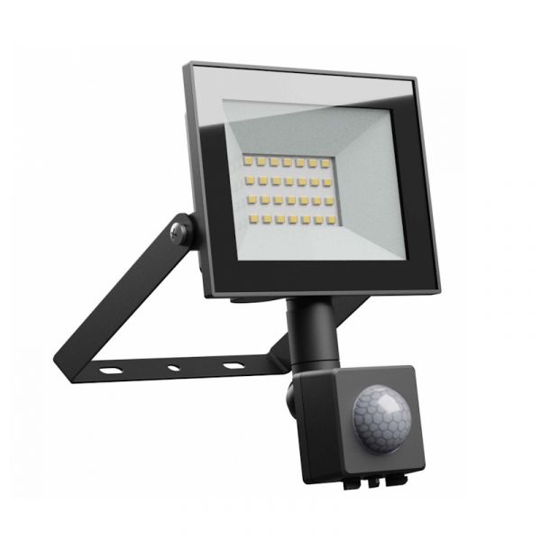 LED Fluter / Scheinwerfer Strahler 20W 1650Lm mit Bewegungsmelder schwarz IP44