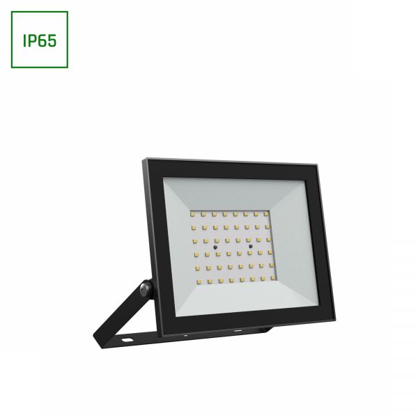 LED Scheinwerfer / Fluter / Strahler 50W 4300lm in schwarz IP65 Außenstrahler