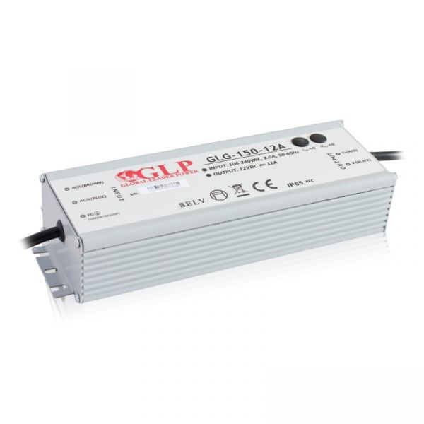 LED Trafo 12V 150W 12,5A wasserfest Netzteil (GLG-150-12A) IP67