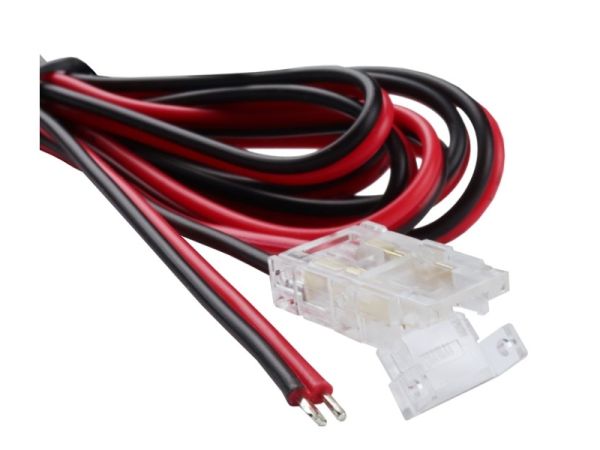 Steckverbinder Anschluss 2m Kabel für COB-LED-Streifen 8mm