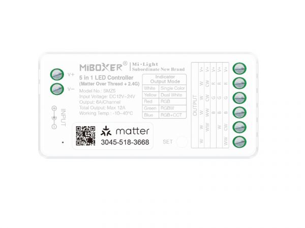 5in1 LED-Controller Matter Over Thread+2.4GHz 12A Miboxer